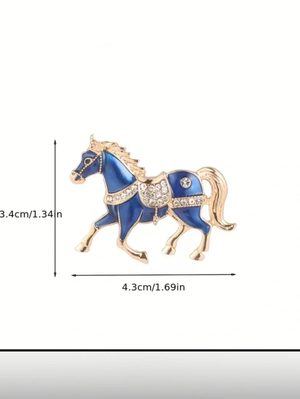 Blue Horse brooch - Picture 2 of 2